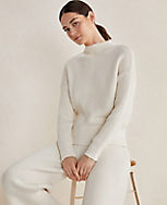 Haven Well Within Organic Cotton Mixed Rib Mock Neck Sweater carousel Product Image 9