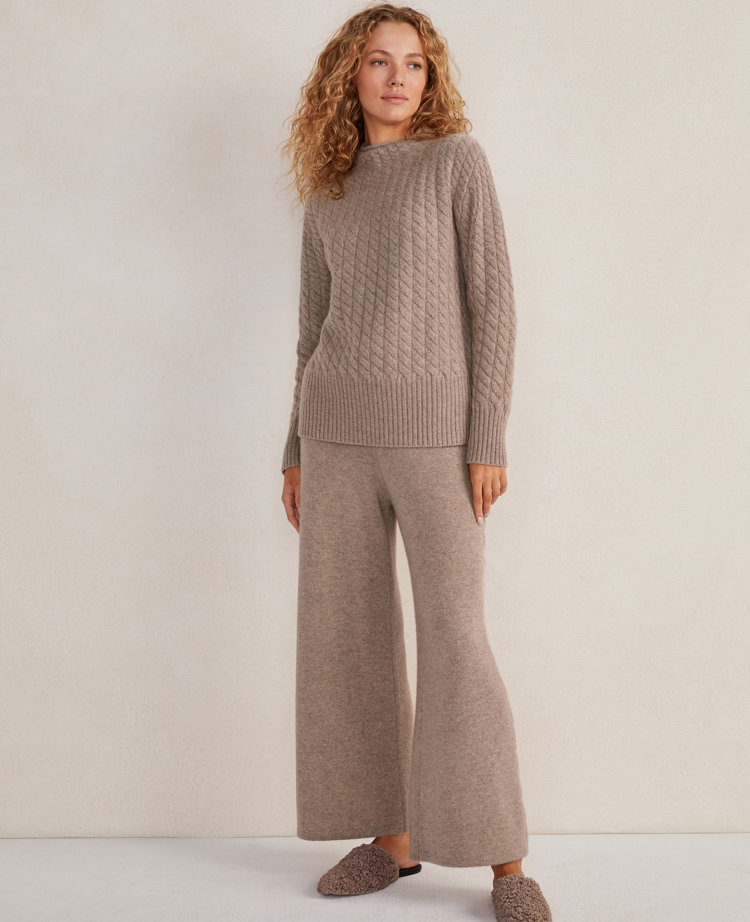 Haven Well Within Organic Cotton Rib Knit Wide Leg Pants