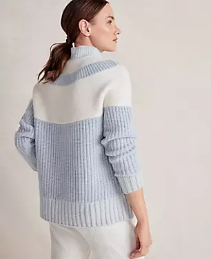 Haven Well Within Cashmere Colorblock Yoke Sweater carousel Product Image 2