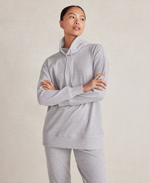 Haven Well Within Velour Ribbed Funnel Neck Pullover