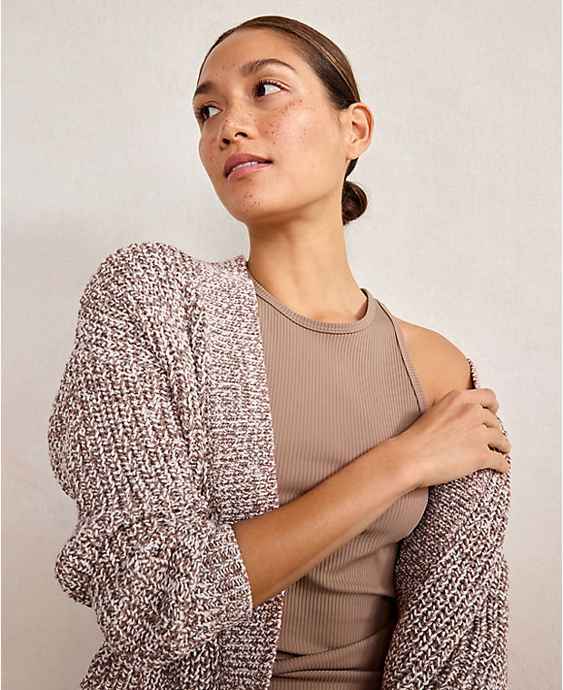 Haven Well Within Marled Knit Cocoon Cardigan