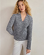 Haven Well Within Marled Knit Polo Sweater carousel Product Image 2