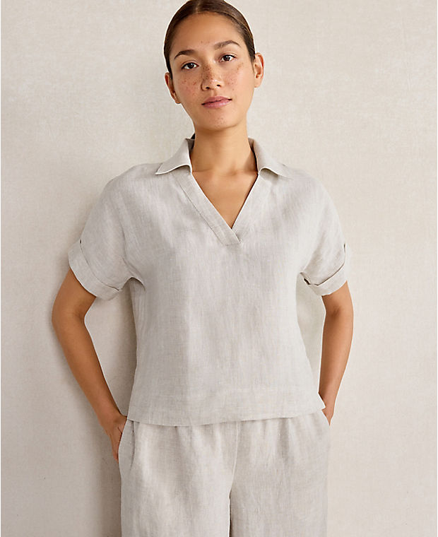 Haven Well Within Linen Polo Top