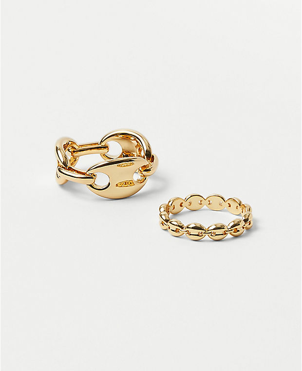 Chain Link Ring Set