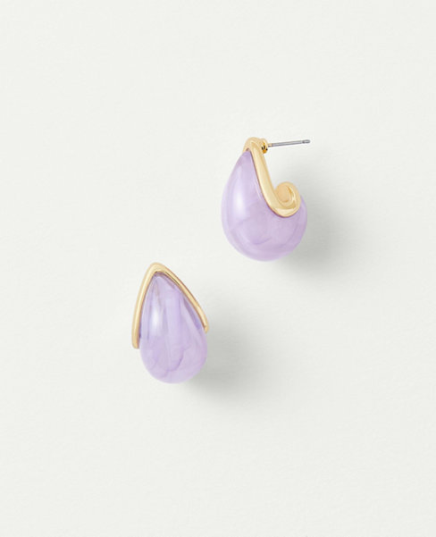 Ann Taylor Marbleized Mini Hoop Earrings