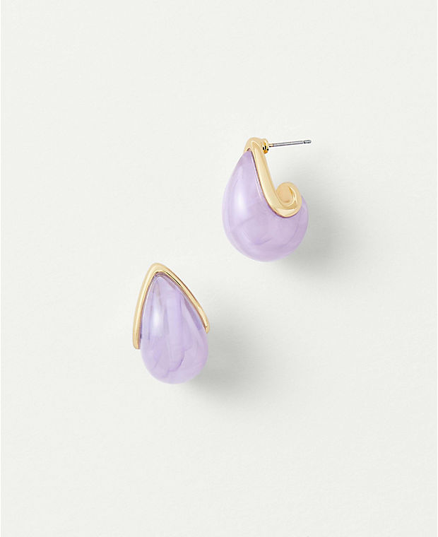 Marbleized Mini Hoop Earrings