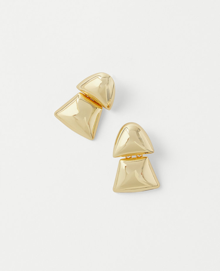 Metal Half Dome Statement Earrings