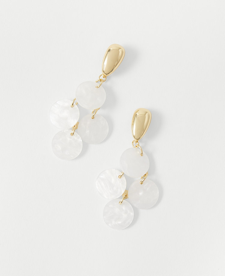 Pearlized Disc Statement Earrings