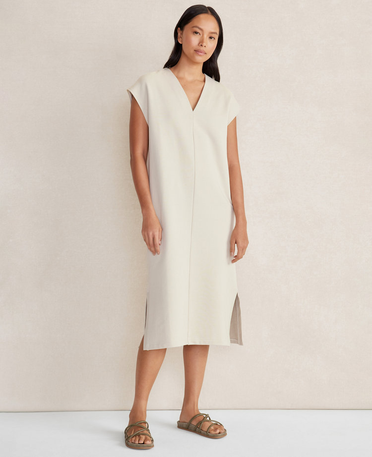 Haven Well Within Organic Cotton French Terry V-Neck Dress