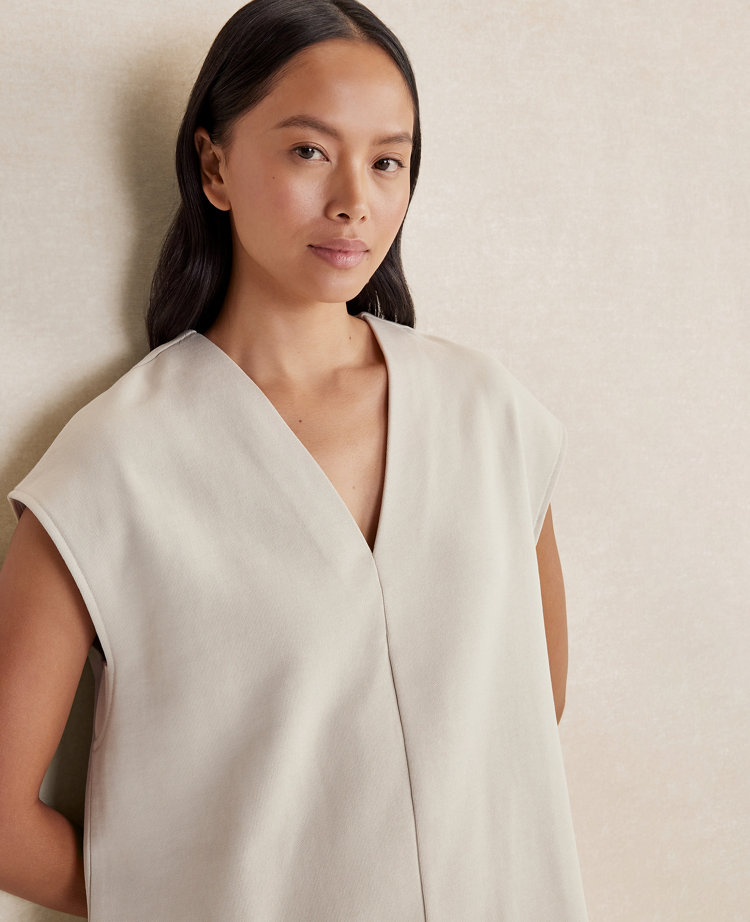 Haven Well Within Organic Cotton French Terry V-Neck Dress