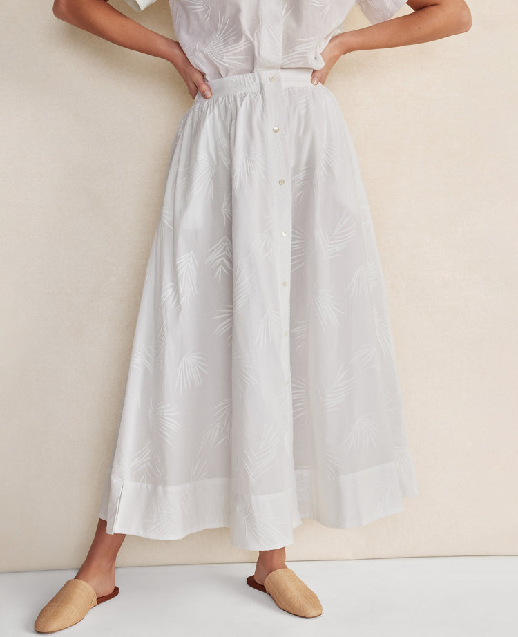 Haven Well Within Organic Cotton Embroidered Voile Skirt