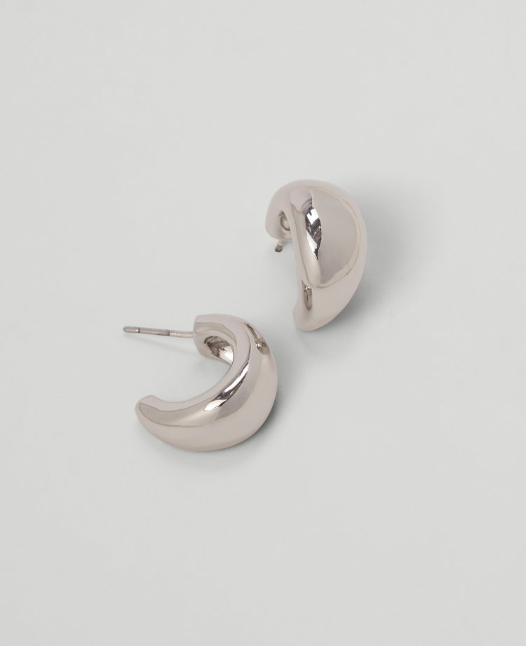 Metal Teardrop Stud Earrings