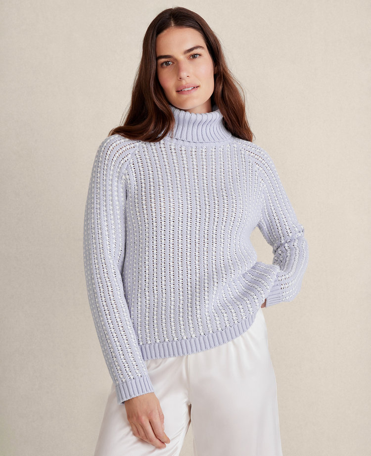 Haven Well Within Cotton Blend Textured Turtleneck Sweater