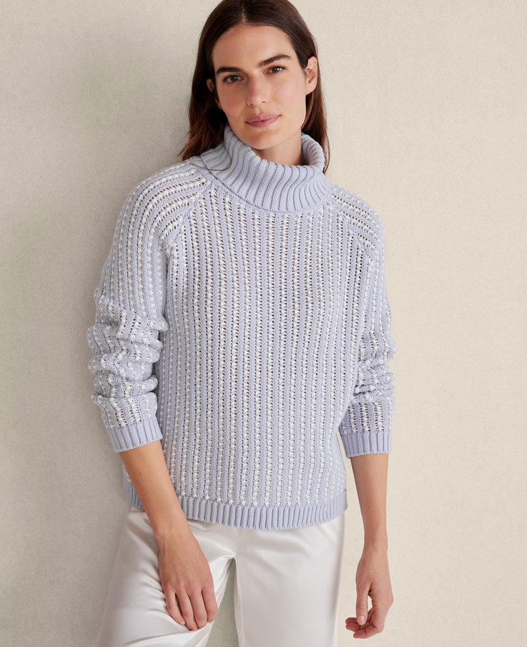 Haven Well Within Cotton Blend Textured Turtleneck Sweater