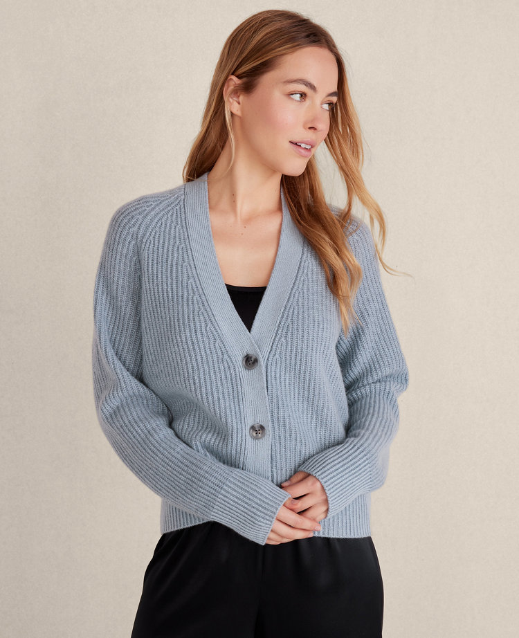 Haven Well Within Cashmere Plaited Raglan Cardigan