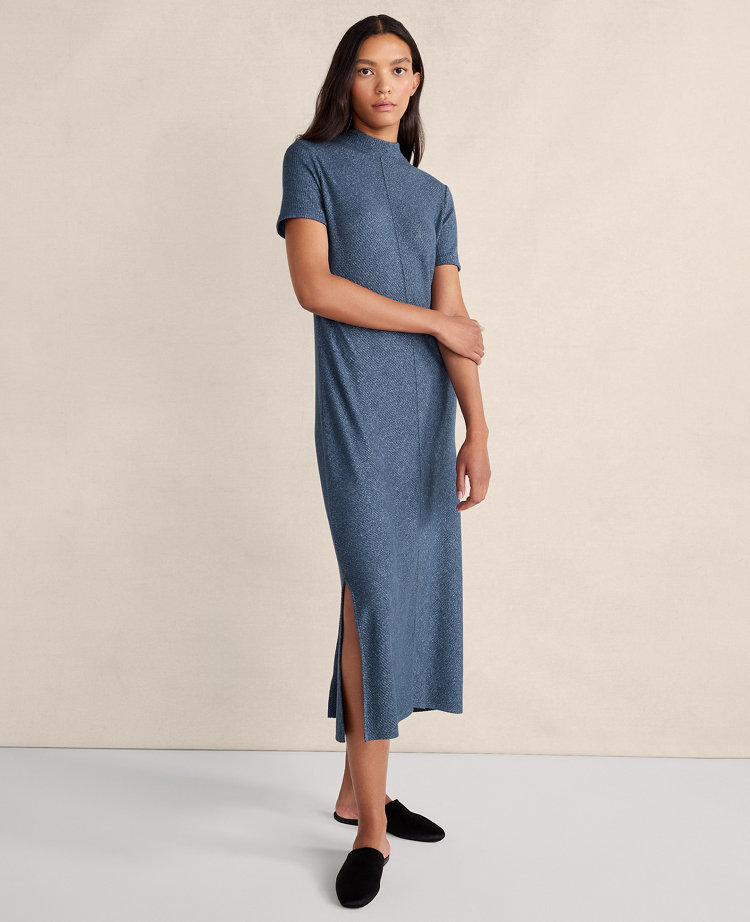 Haven Well Within Chevron Mock Neck Midi Dress