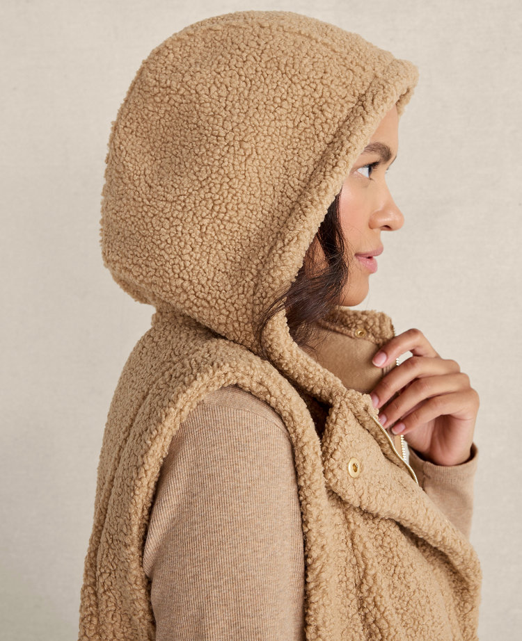 Haven Well Within Curly Sherpa Hooded Vest