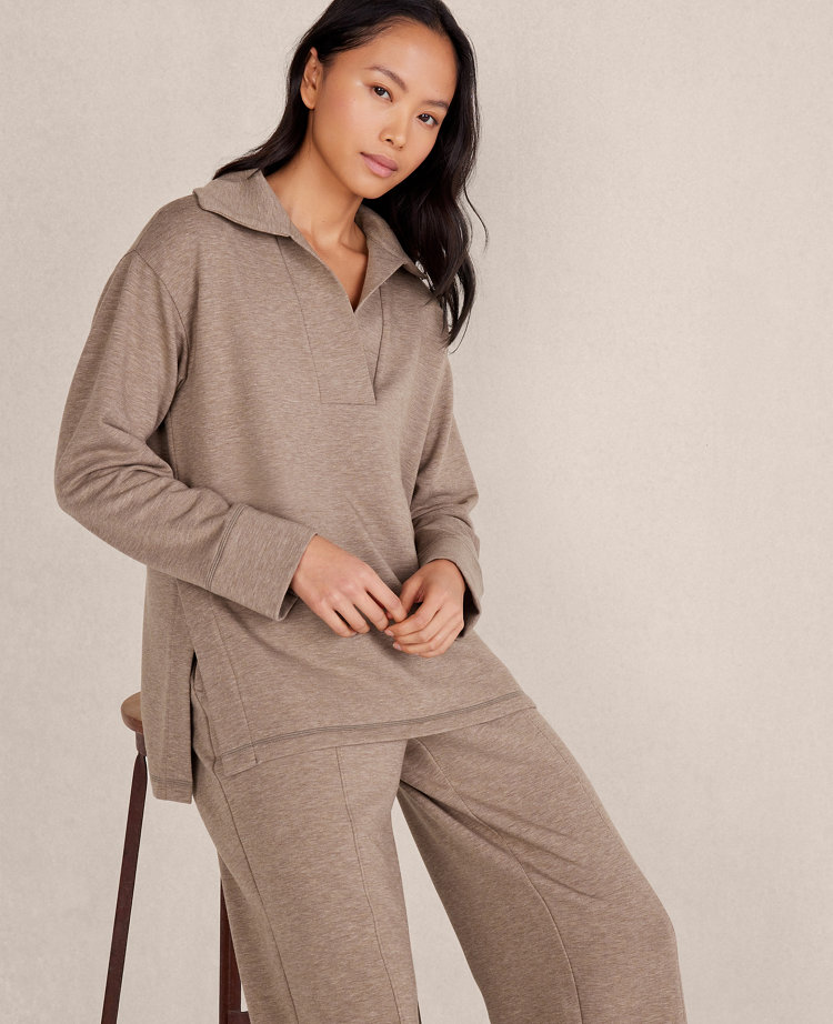 Haven Well Within Tencel Fleece Crossover Johnny Collar Pullover