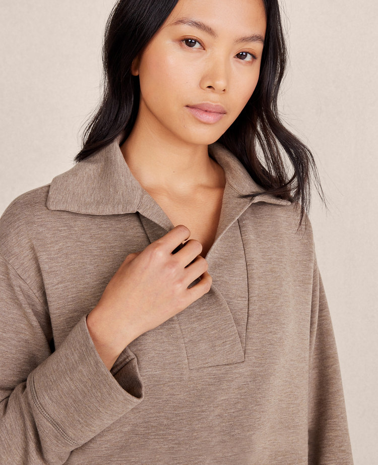 Haven Well Within Tencel Fleece Crossover Johnny Collar Pullover