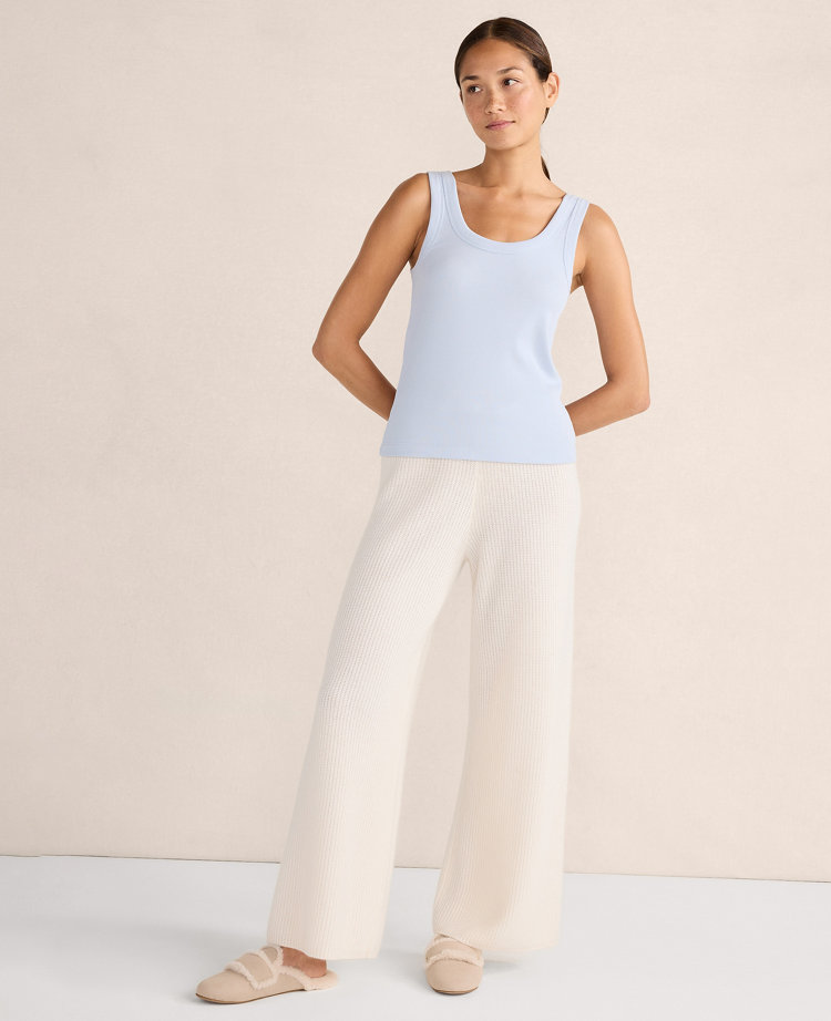 Haven Well Within Cashmere Rib Knit Wide Leg Pants