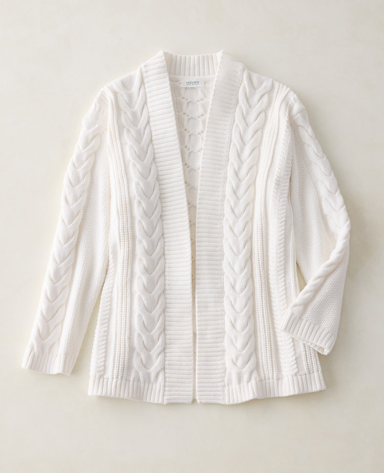 Haven Well Within Organic Cotton Mixed Cable Cardigan