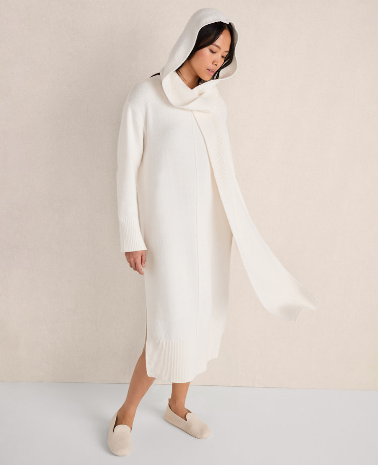 Ann Taylor Haven Well Within Organic Cotton Midi Dress In Ivory