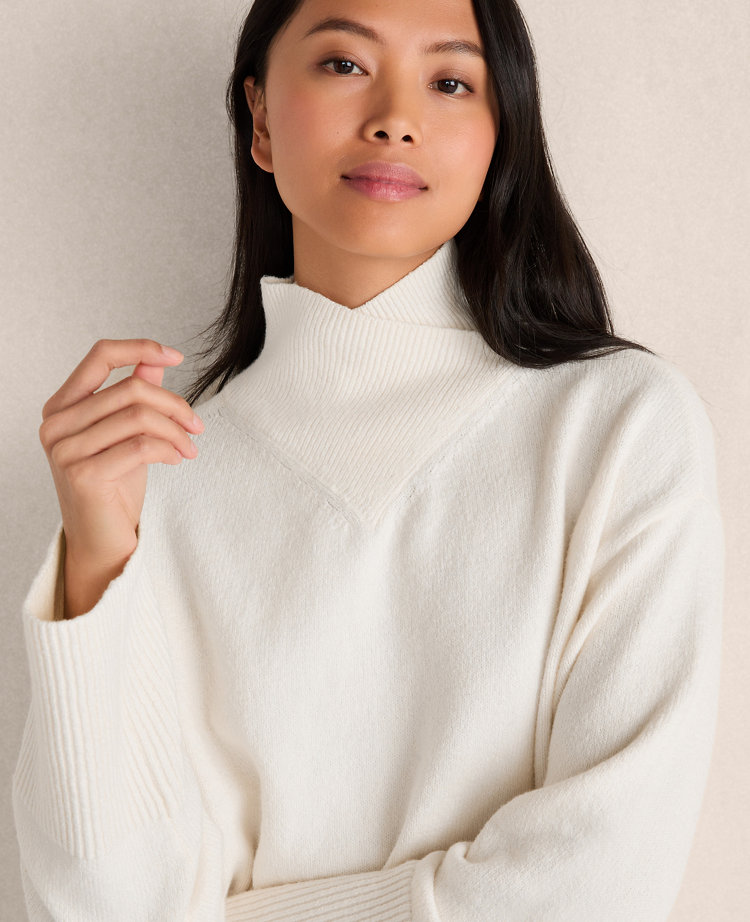 Haven Well Within Organic Cotton Crossover Turtleneck Sweater