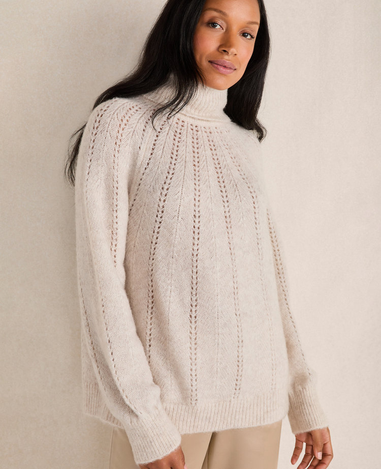 Haven Well Within Lofty Knit Pointelle Turtleneck Sweater