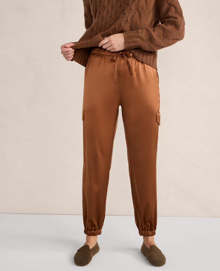 Haven Well Within Washable Silk Drawstring Cargo Joggers