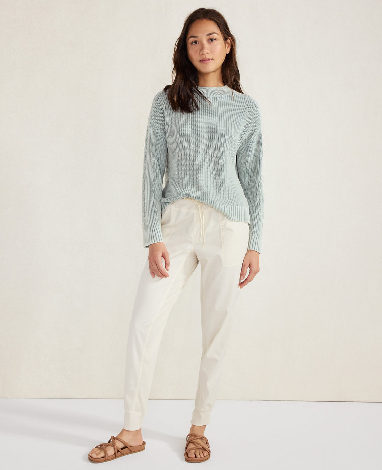Haven Well Within Garment-Dyed Organic Cotton Roll Neck Sweater