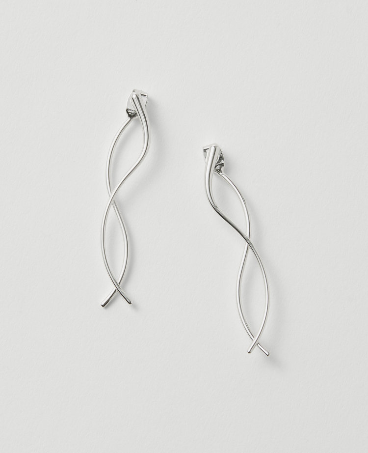 Wavy Metal Drop Earrings
