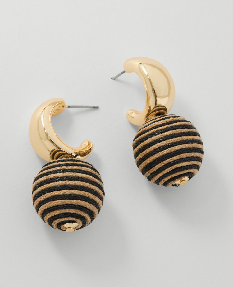 Striped Thread Drop Earrings
