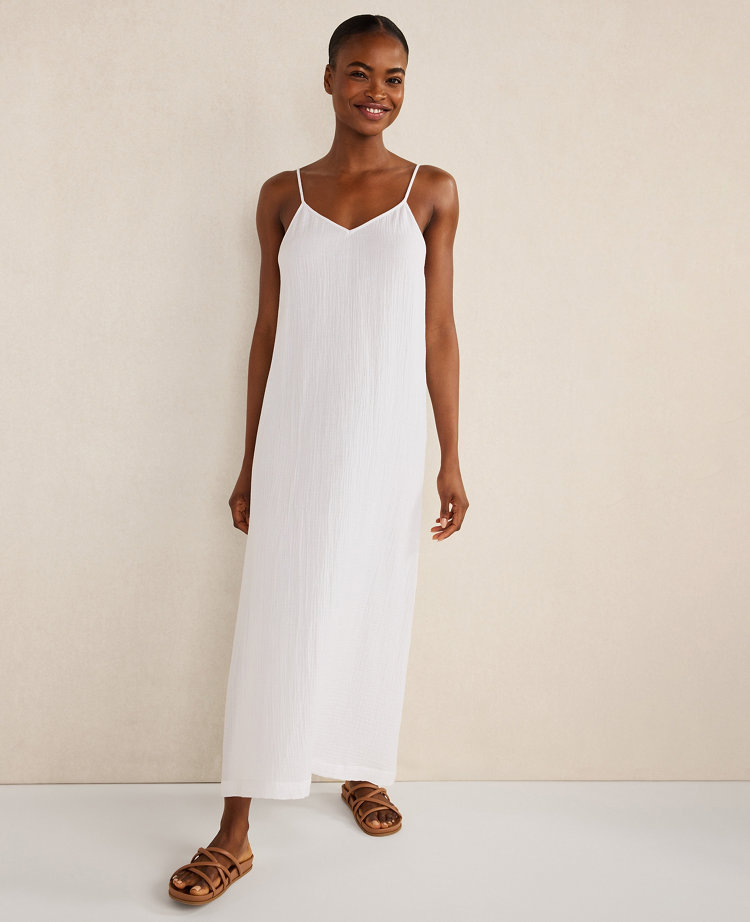 Haven Well Within Organic Cotton Gauze V-Neck Midi Dress