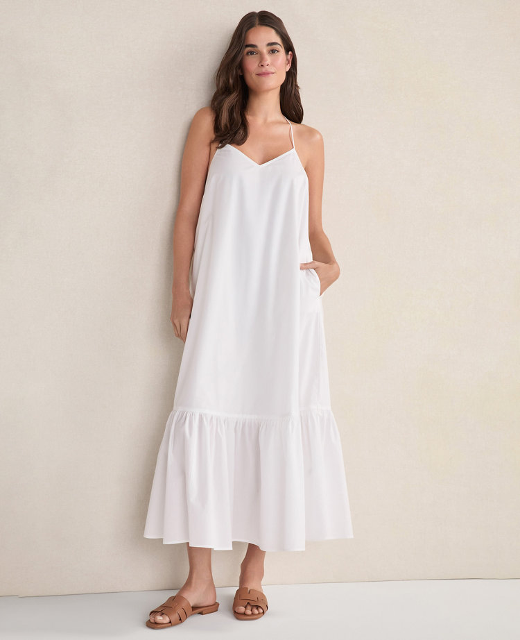 Haven Well Within Organic Cotton Poplin Tiered Midi Dress