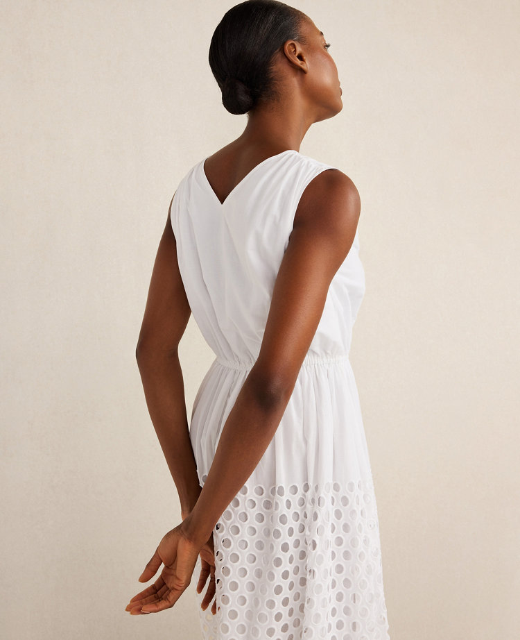 Haven Well Within Organic Cotton Honeycomb Eyelet Midi Dress