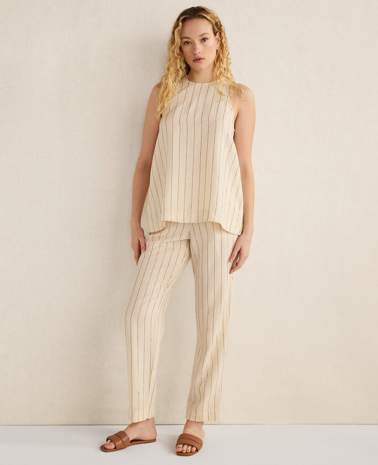Haven Well Within Linen Blend Dobby Stripe Top