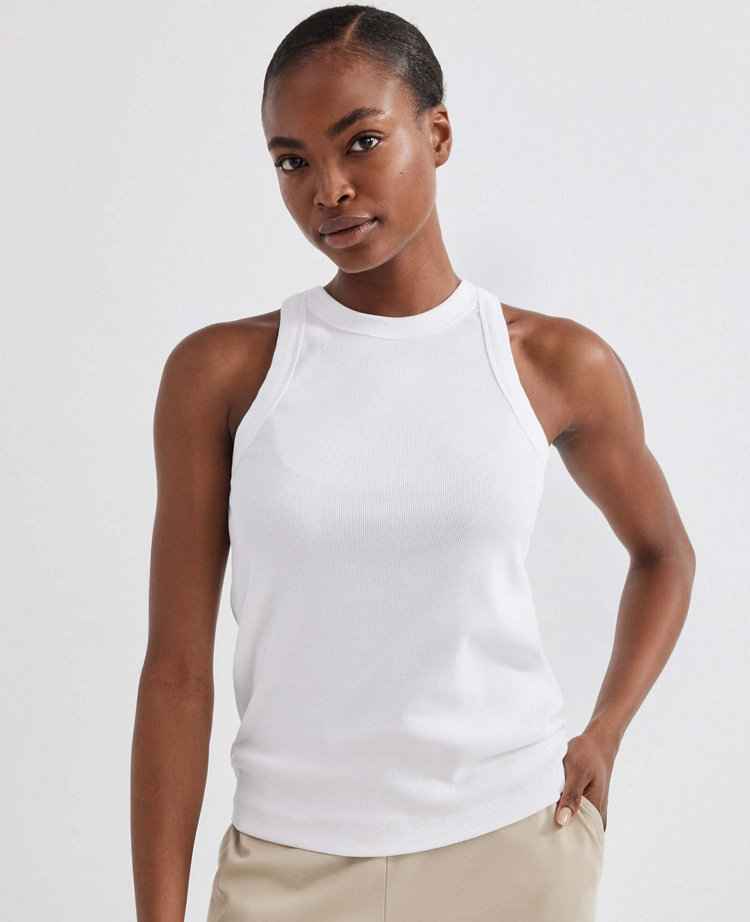 Shop Ann Taylor Haven Well Within Essential Organic Cotton Racerback Tank