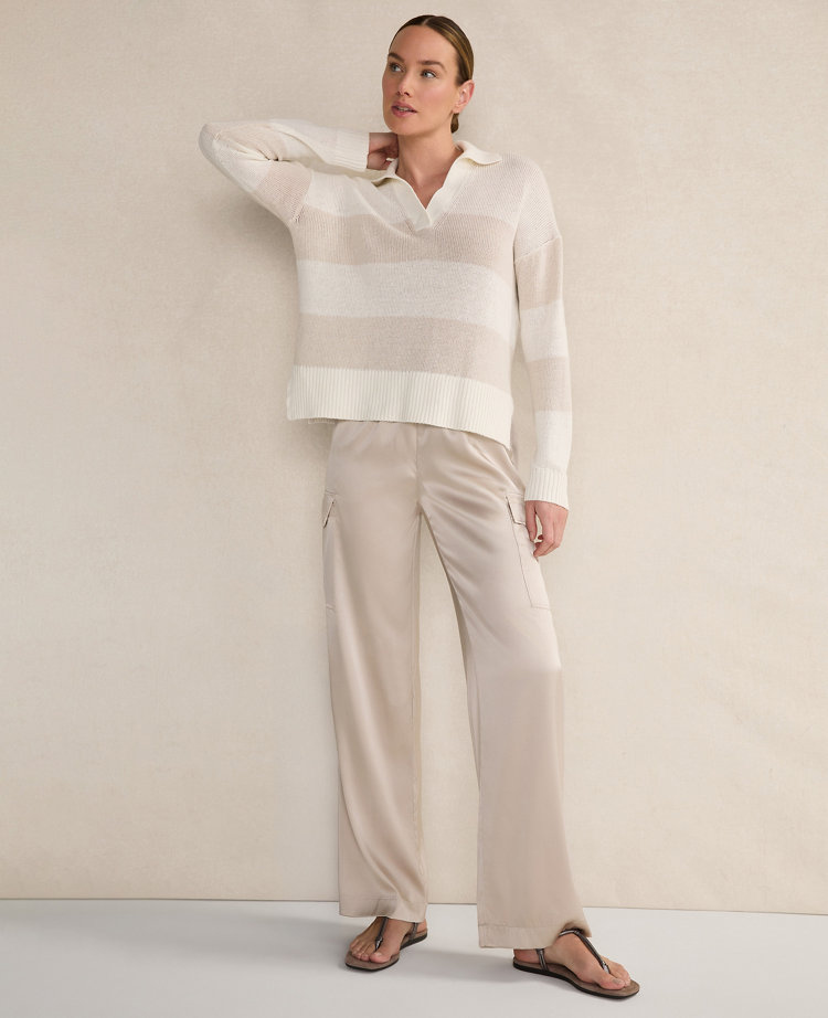 Ann Taylor Haven Well Within Washable Silk Cargo Pants