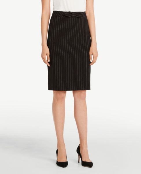 Pinstripe Pencil Skirt