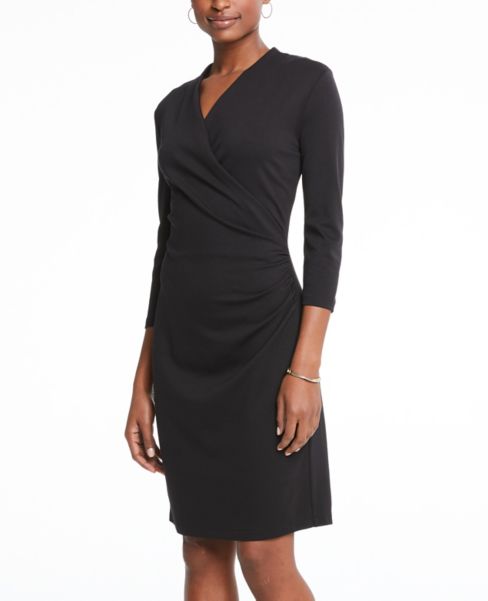 ponte wrap dress