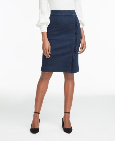ann taylor denim skirt