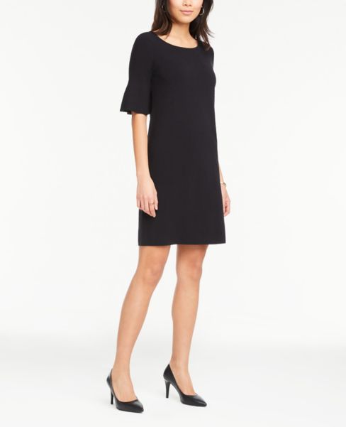 Flare Sleeve Sweater Dress 0