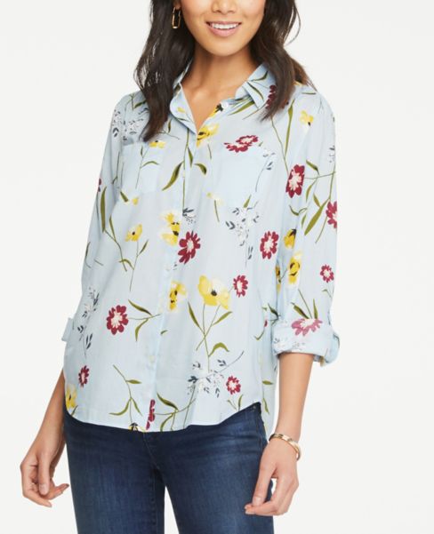 Floral Lightweight Button Down Shirt