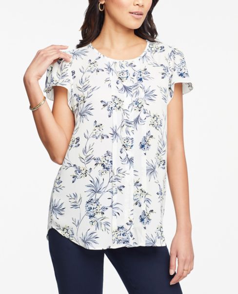 Floral Tulip Sleeve Top