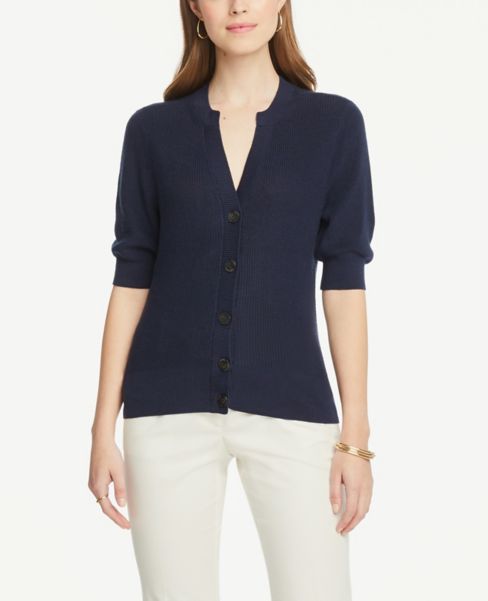 ann taylor short sleeve cardigan