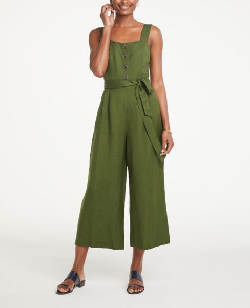 ann taylor green jumpsuit