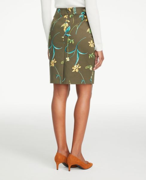 ann taylor floral pencil skirt