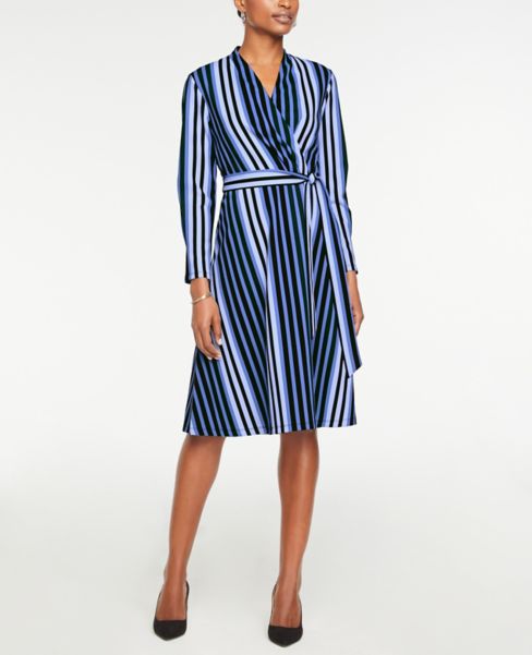 wrap dress striped