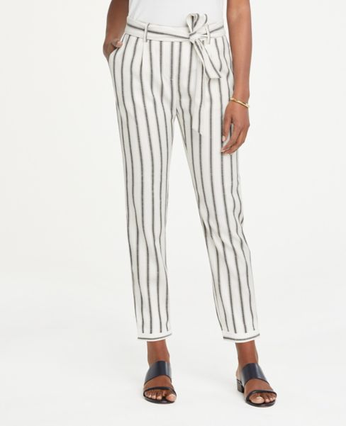 striped cuffed pants