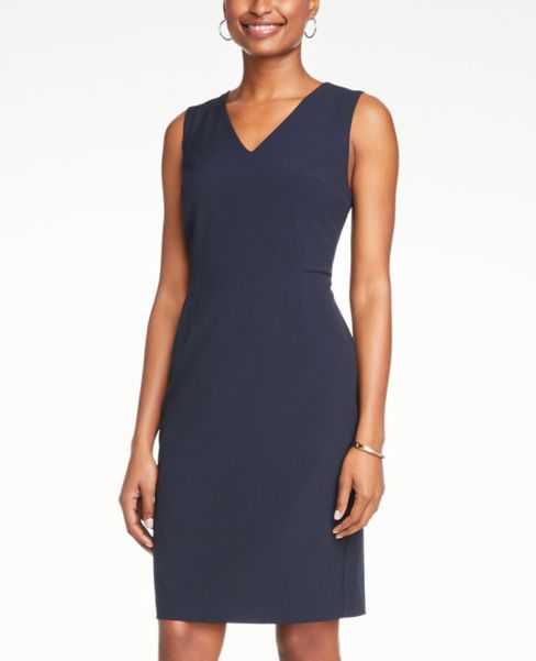 v neck sheath dress